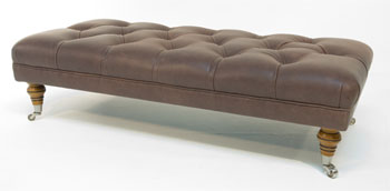 Derwent Upholstery Maison Etienne Stool in Nevada Hide